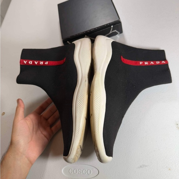 Prada Logo Band Sock Sneaker hi-Top Sock Sneakers Men 7 UK / US 8 - Picture 5 of 13